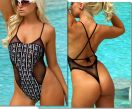 La Maille mesh thong bottom swimsuit by Brigitewear