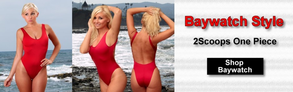 Baywatch styled 2Scoops One Piece Swimsuits