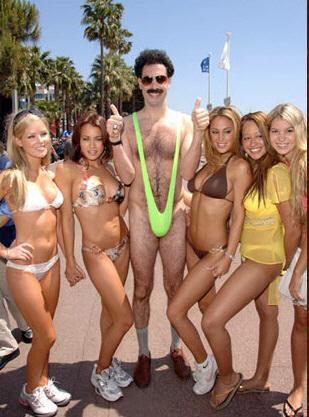 Brigitewear, official promotional supplier of the Borat thong swimsuit.