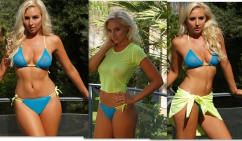 Mesh Madness sheer bikini bathing suit ensemble for women by brigitewear